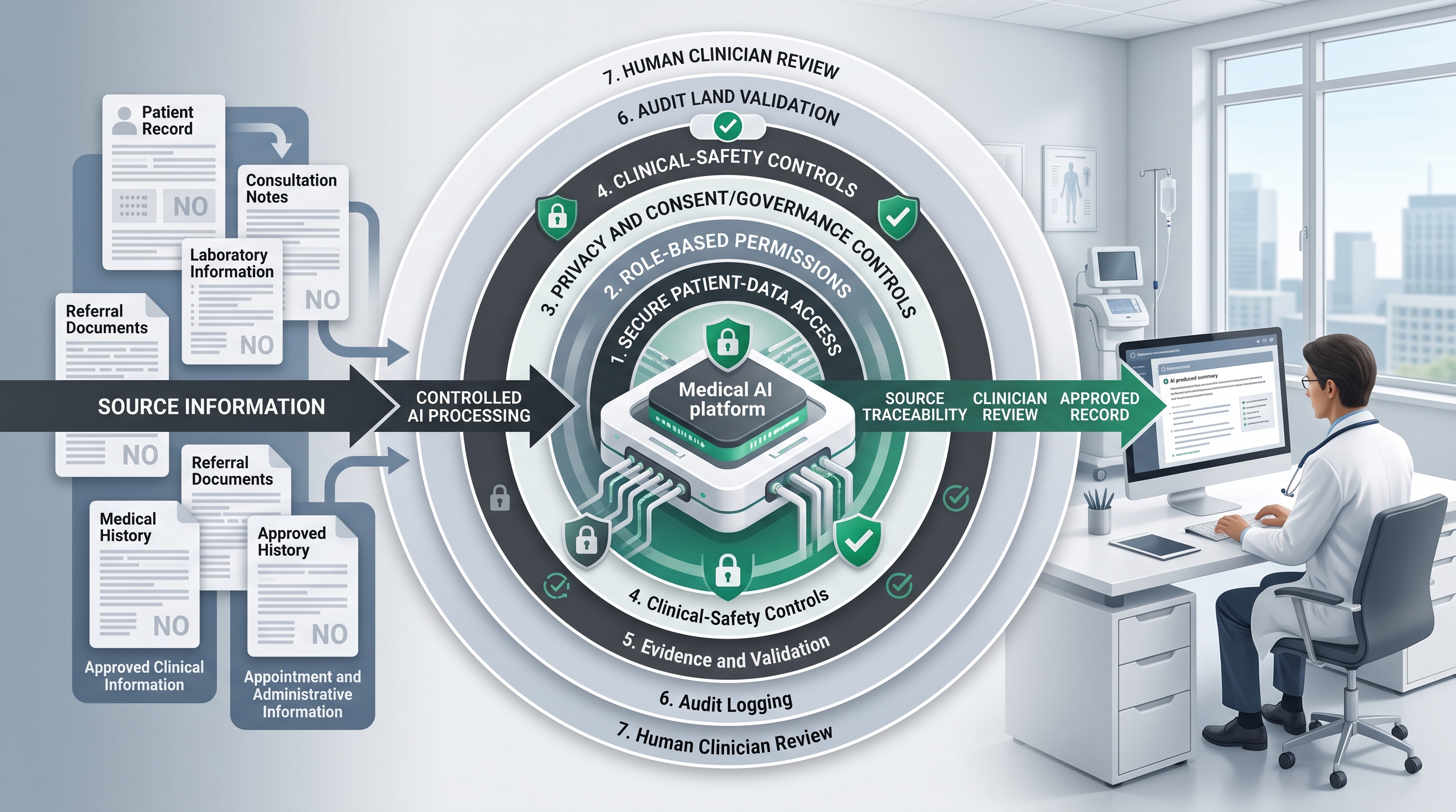 Medical AI patient-data governance and healthcare data controls