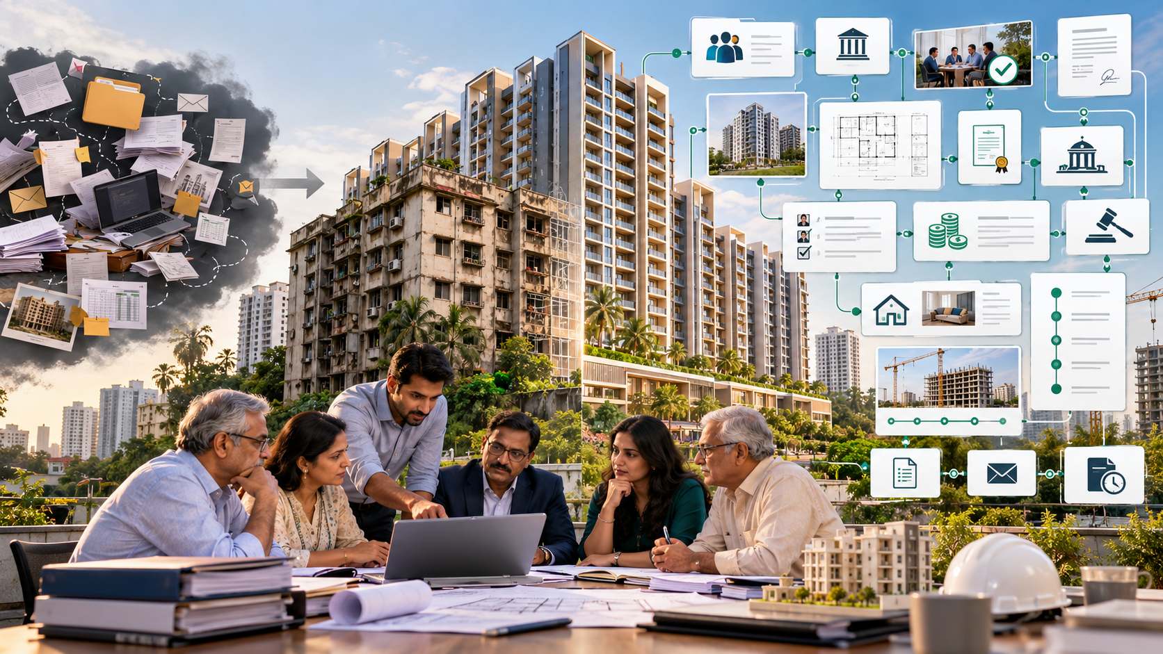 Redevelopment record management system for housing societies, RWAs and apartment associations in India